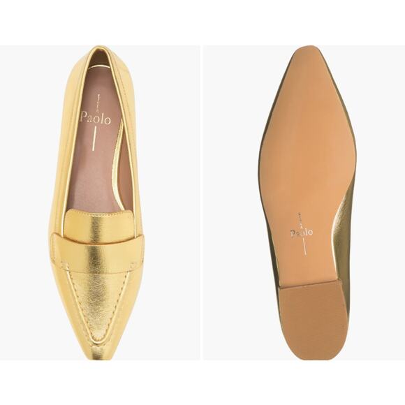 Linea Paolo Shoes - Linea Paolo Marlys Pointed Toe Flat in Gold, Sz 8M -- NWT/NIB